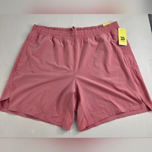 All In Motion Men's Pink Running Athletic Shorts Size XL 7" Inseam NWT BD-2223